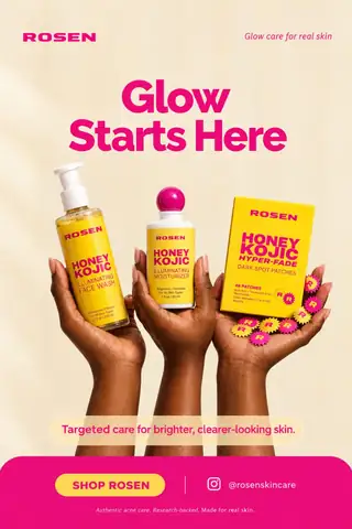 ROSEN skincare product creative example